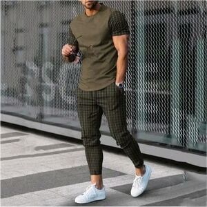 Men's Olive Checkered Pants